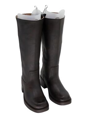 Frye and Co. Womens Miranda Stacked Tall Boot Dark Brown Size 6.5M